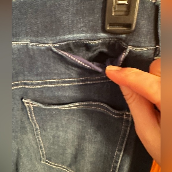 Betabrand 7 pocket yoga pant jean straight leg - Picture 3 of 6